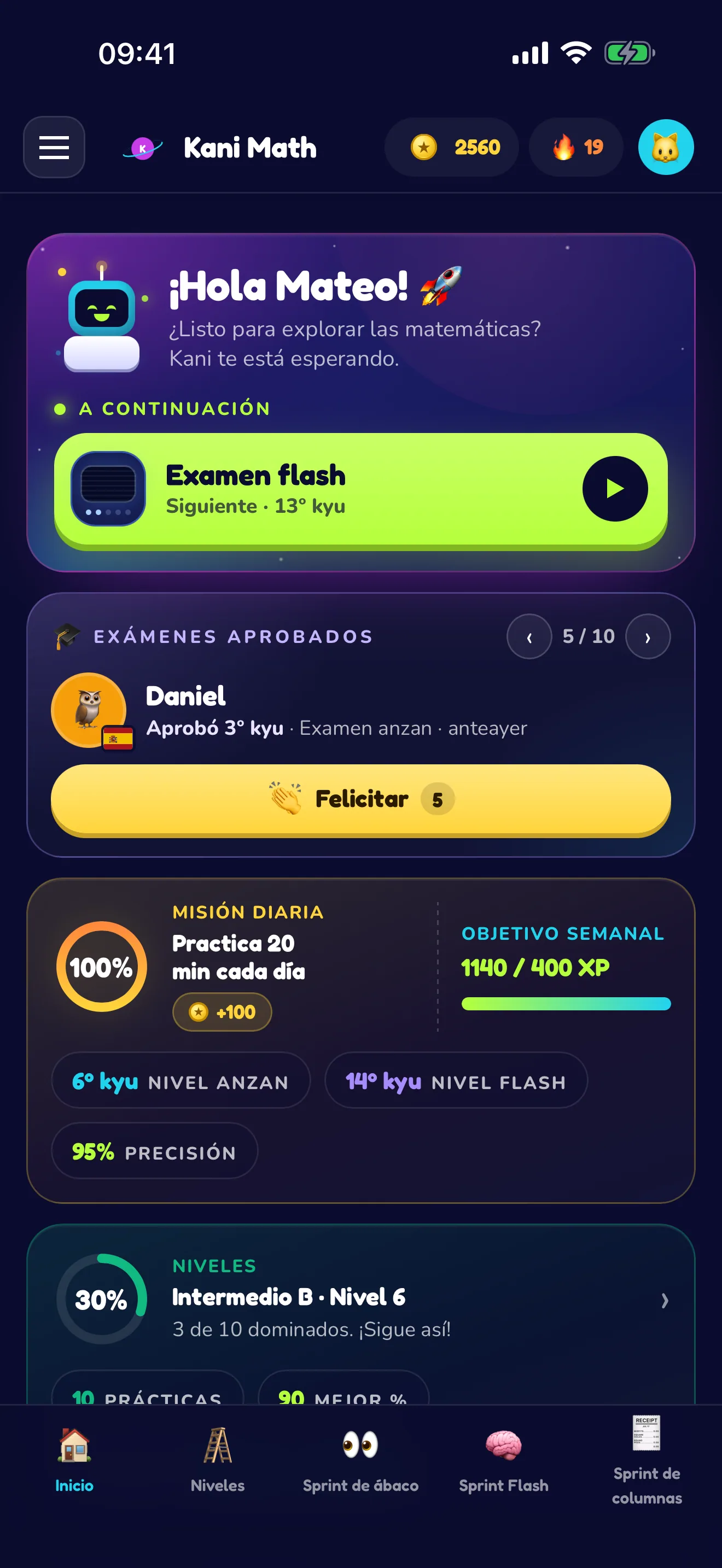 Misiones diarias, monedas, racha, ELO.