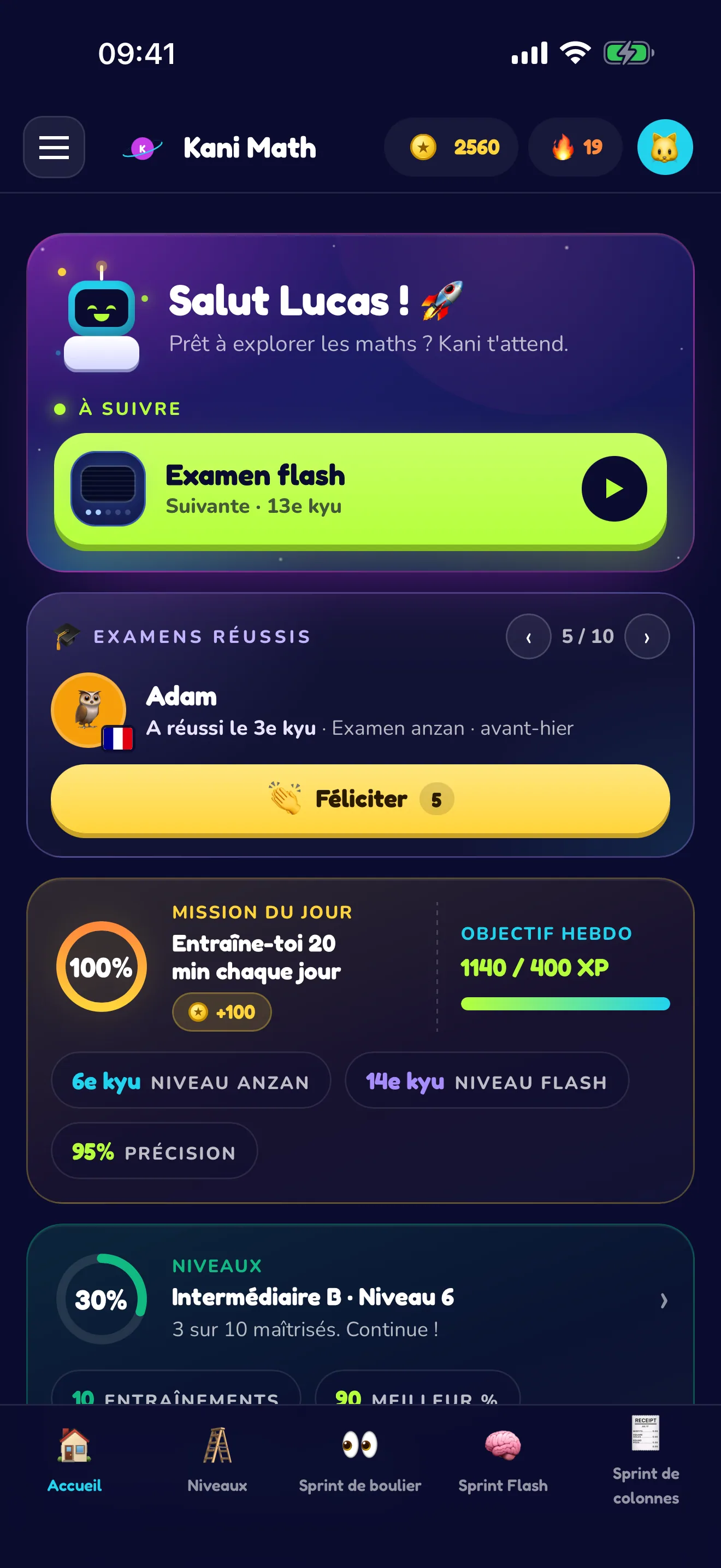 Missions du jour, pièces, série, ELO.
