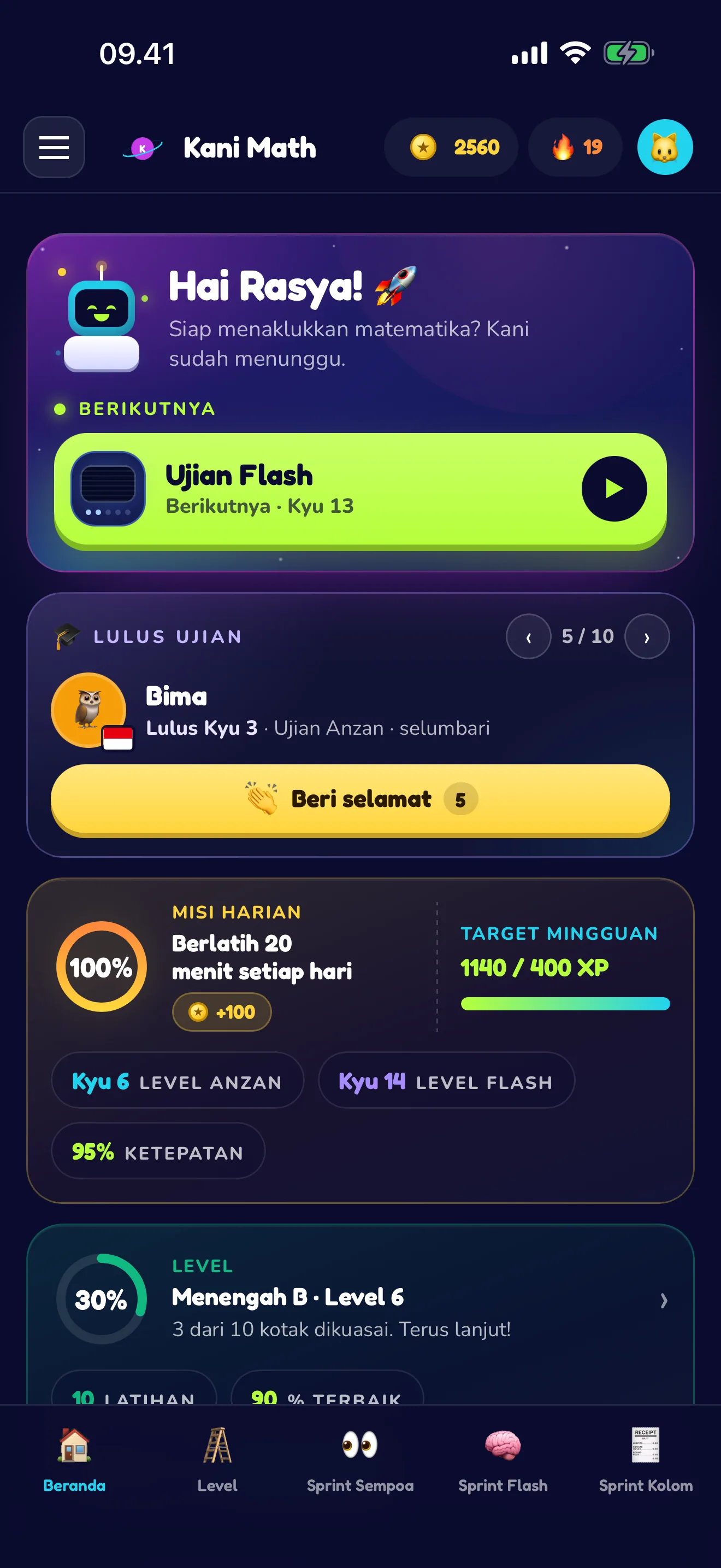 Misi harian, koin, rentetan, ELO.