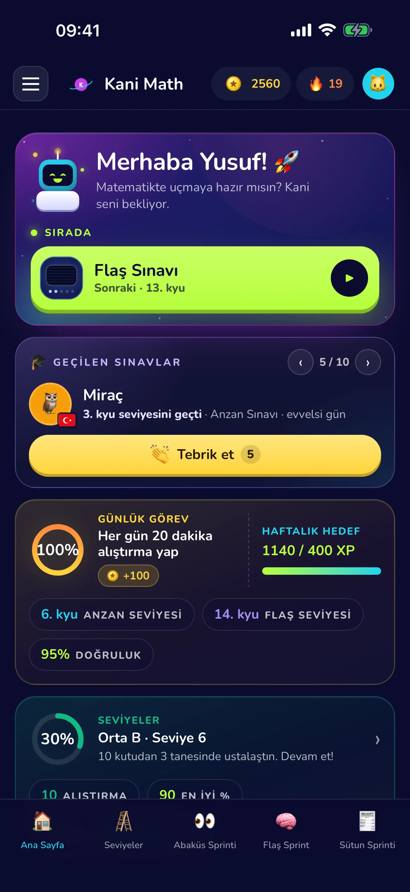 Günlük görevler, jetonlar, seri, ELO.