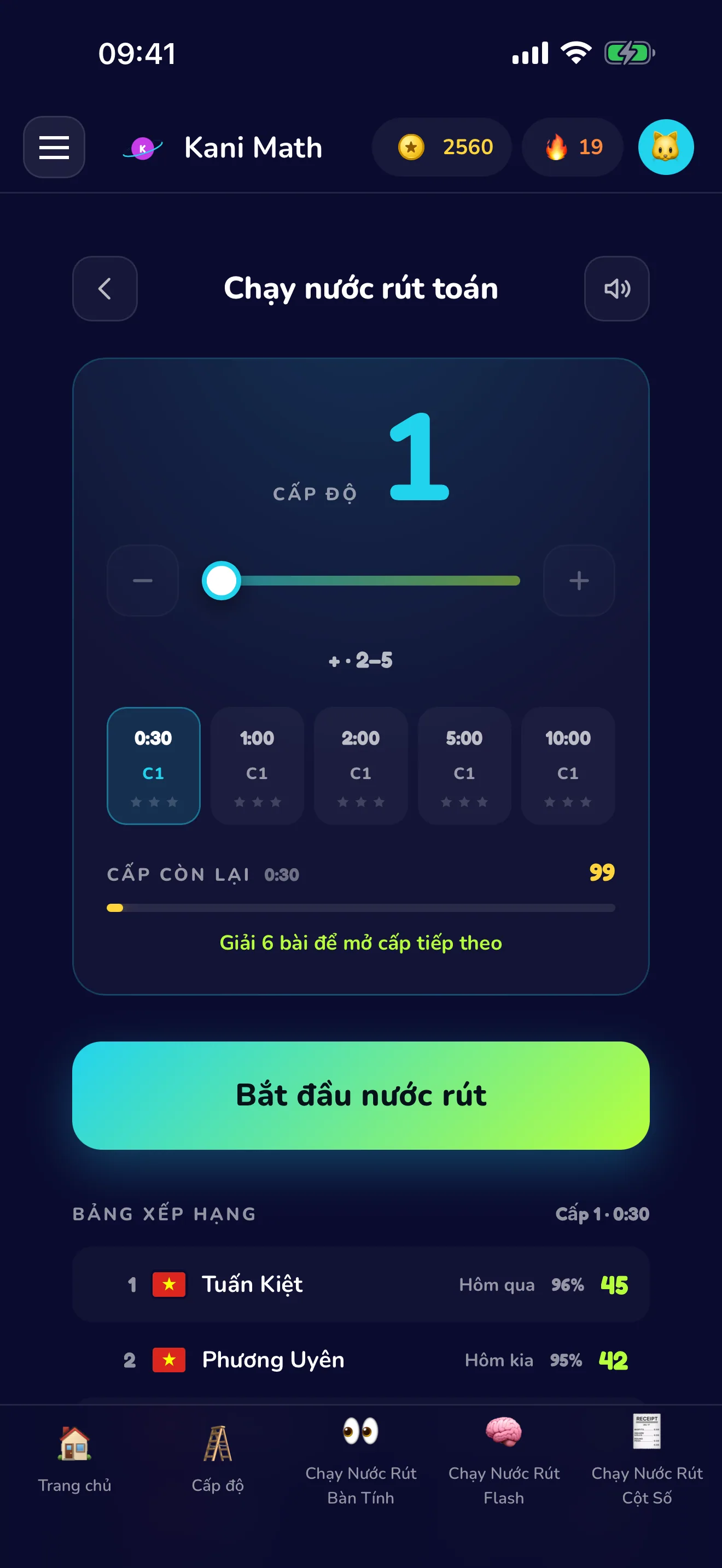 Chạy nước rút toán — đua với đồng hồ.