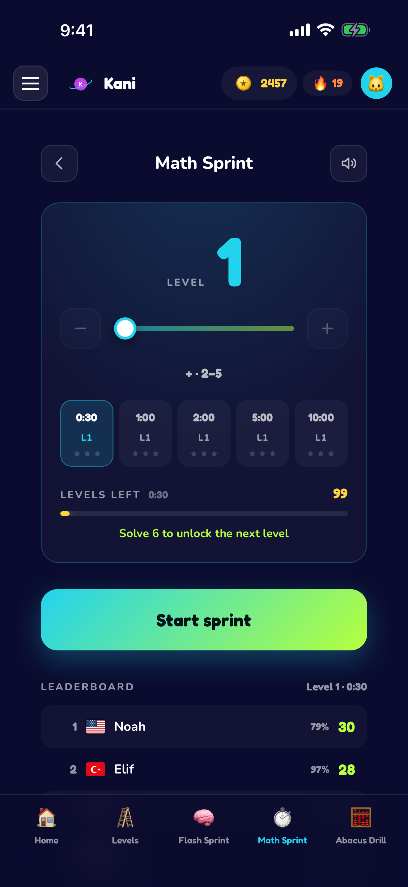 Sprint Matematika — kerjakan melawan waktu.