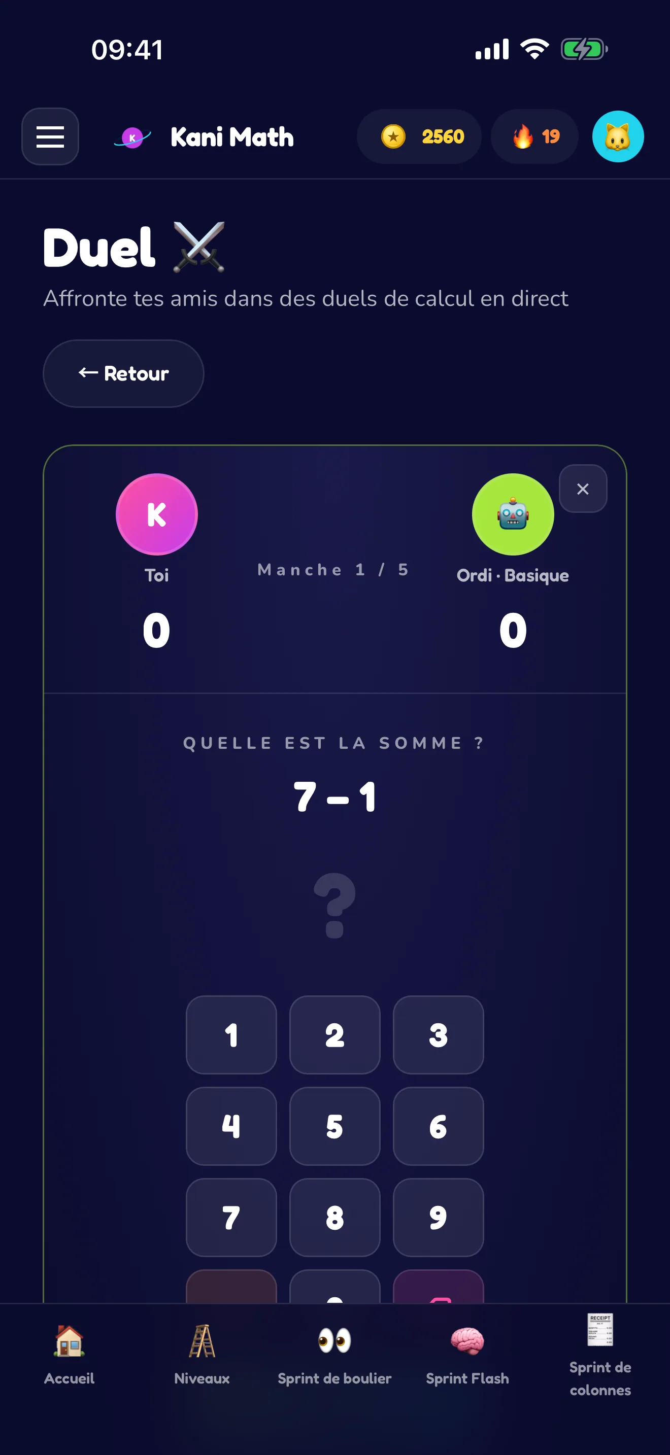 Duels en direct contre IA ou amis.